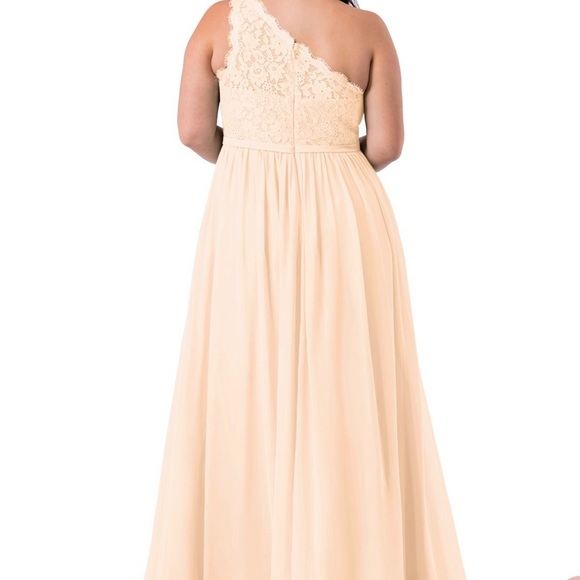Azazie Demi Bridesmaid Dress - Rose Petal (VERY pale pink, almost cream/blush.) - Picture 6 of 10
